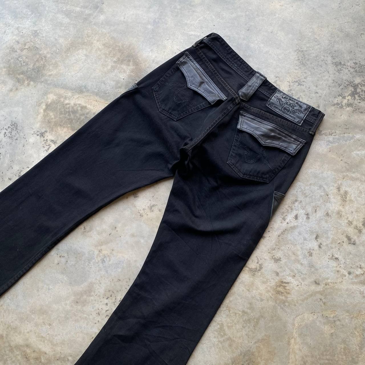 AG Adriano Goldschmied FLARE AG Adriano Goldschmied "The Fillmore" Leather Western Size US 29 - 7 Thumbnail