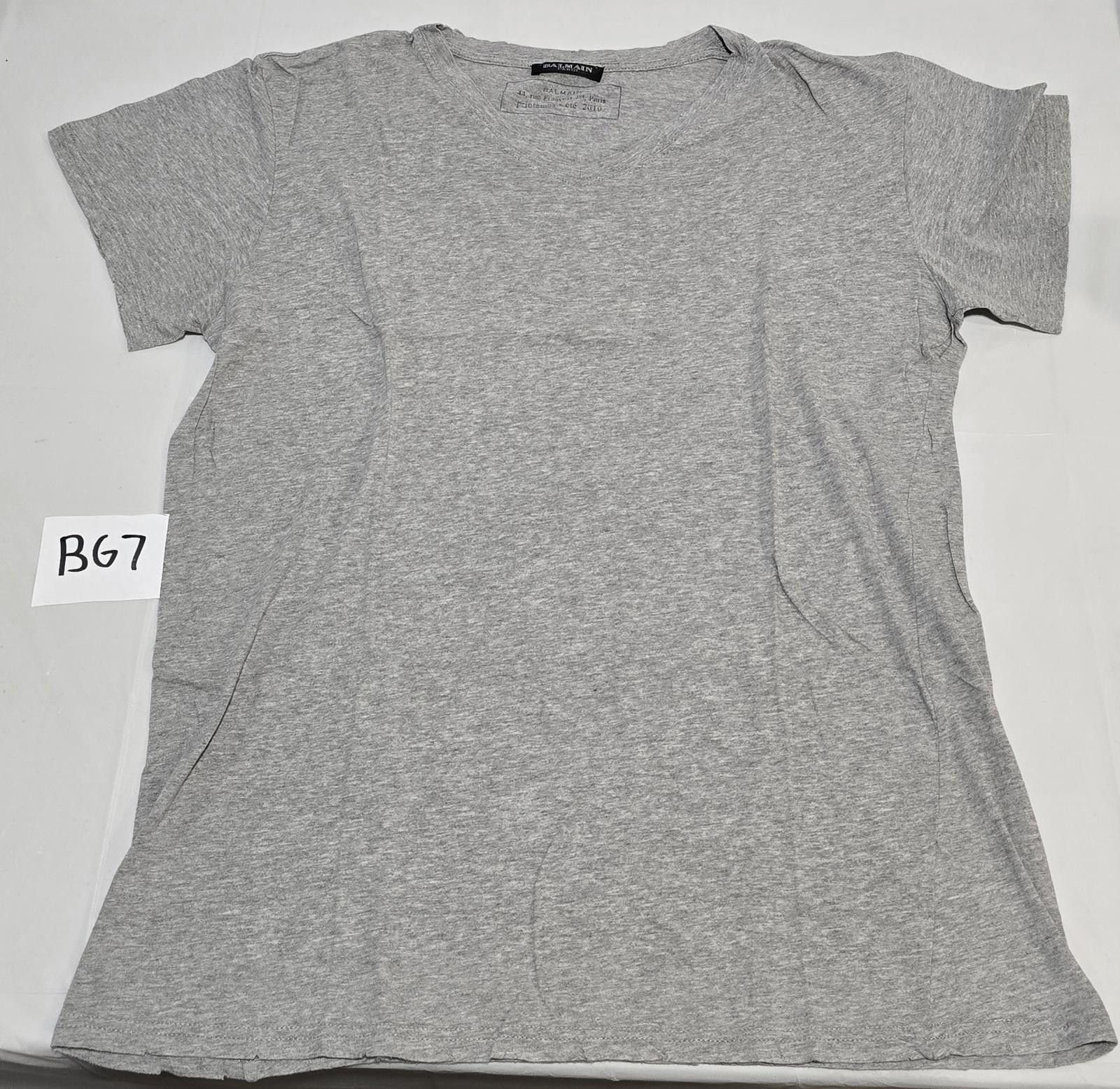 Balmain Balmain Paris Archive 2010 Grey V-Neck Tee – Size M Size US M / EU 48-50 / 2 - 1 Thumbnail