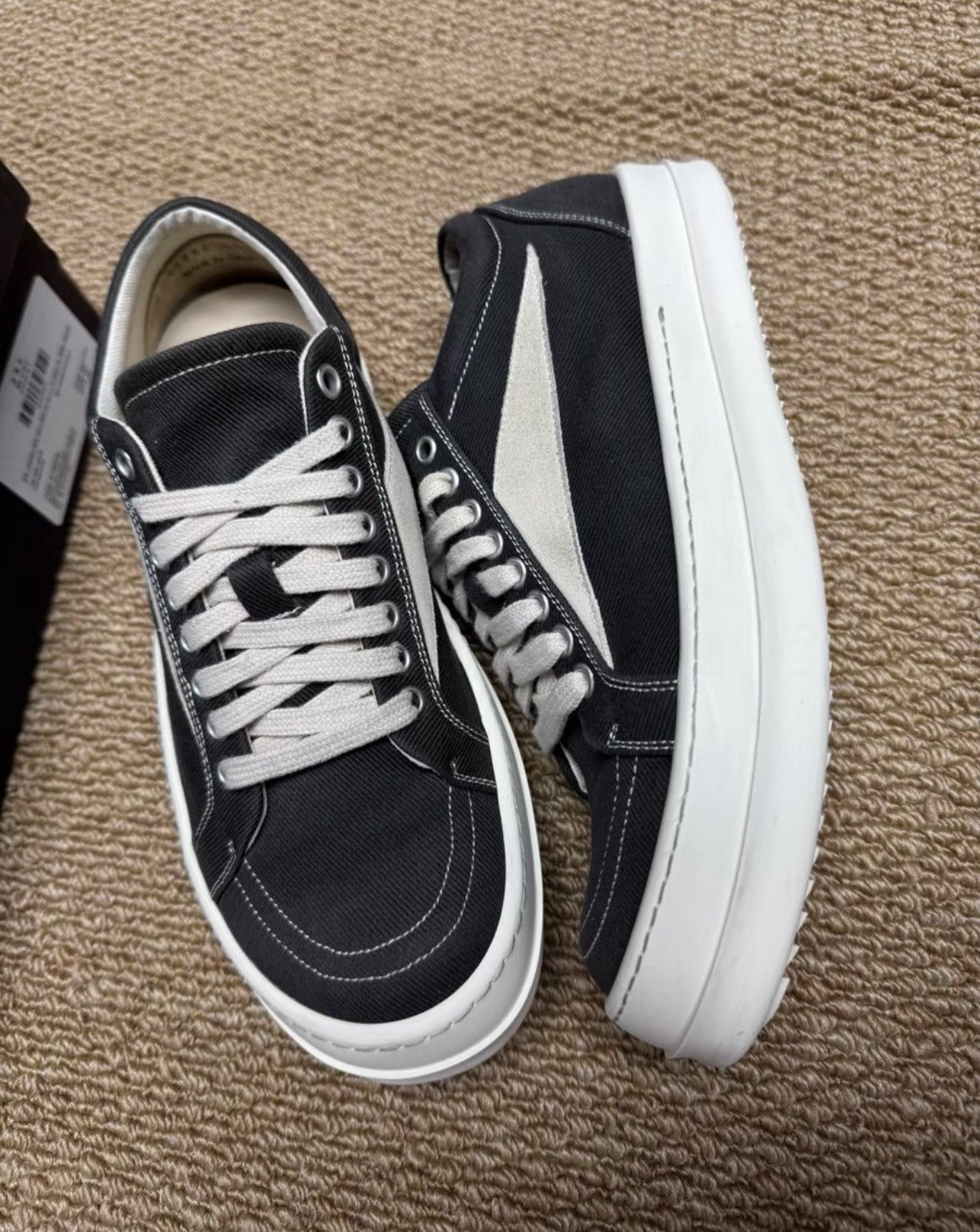 Rick Owens Rick Owens DRKSHDW Low Top Canvas Sneakers K37 Size US 7.5 / EU 40-41 - 3 Thumbnail