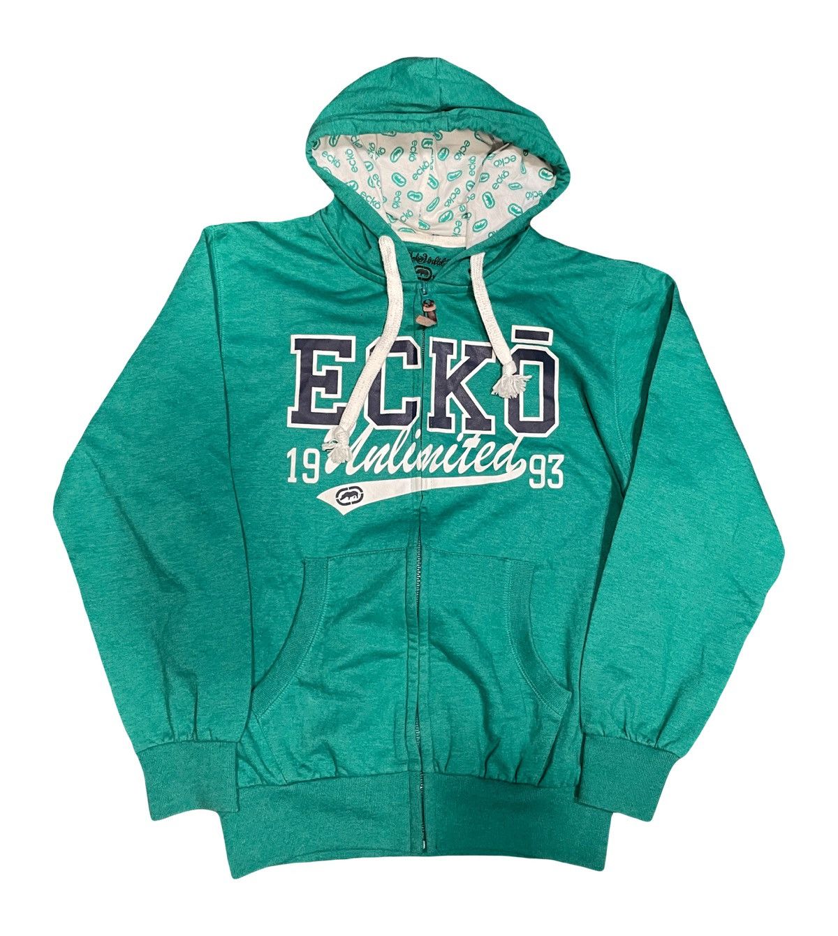 VINTAGE! Ecko Unltd popular Unlimited Green Hoodie, Stitched, Size XXL, 2XL.