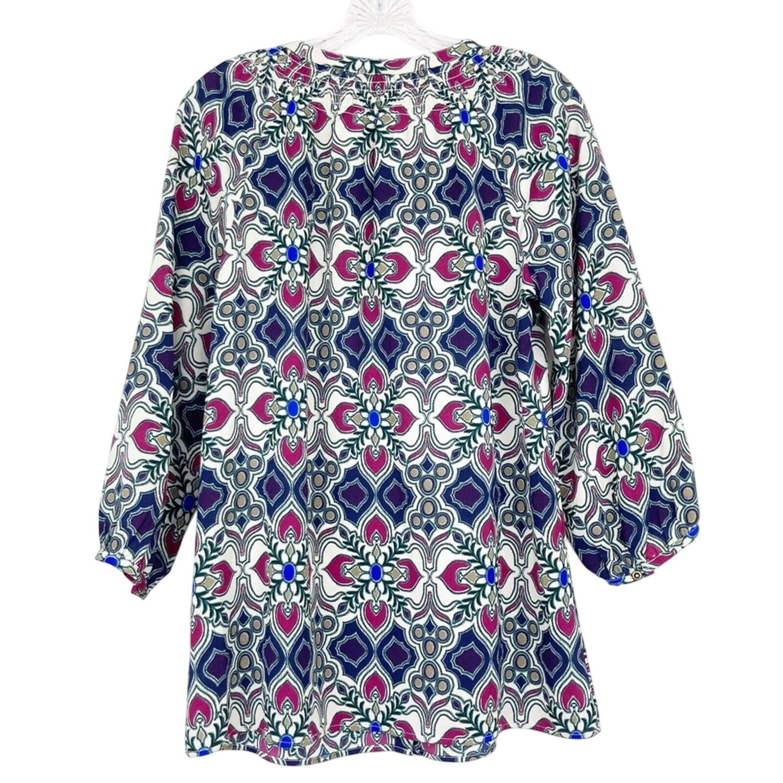Banana Republic Banana Republic Multicolor Printed Blouse Sz S Size S / US 4 / IT 40 - 4 Thumbnail