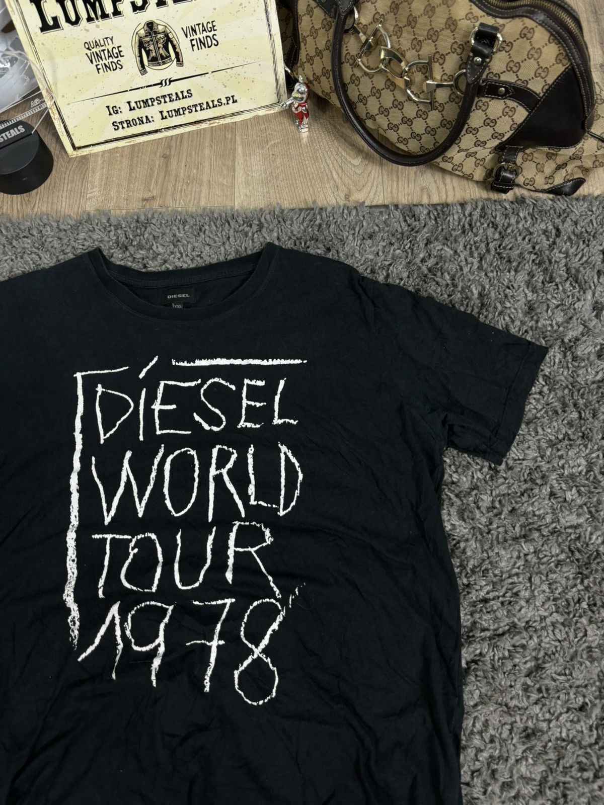Diesel × Japanese Brand 2000s Vintage Y2K Diesel Big Logo Tee Avant Garde Swag Size US XL / EU 56 / 4 - 4 Thumbnail