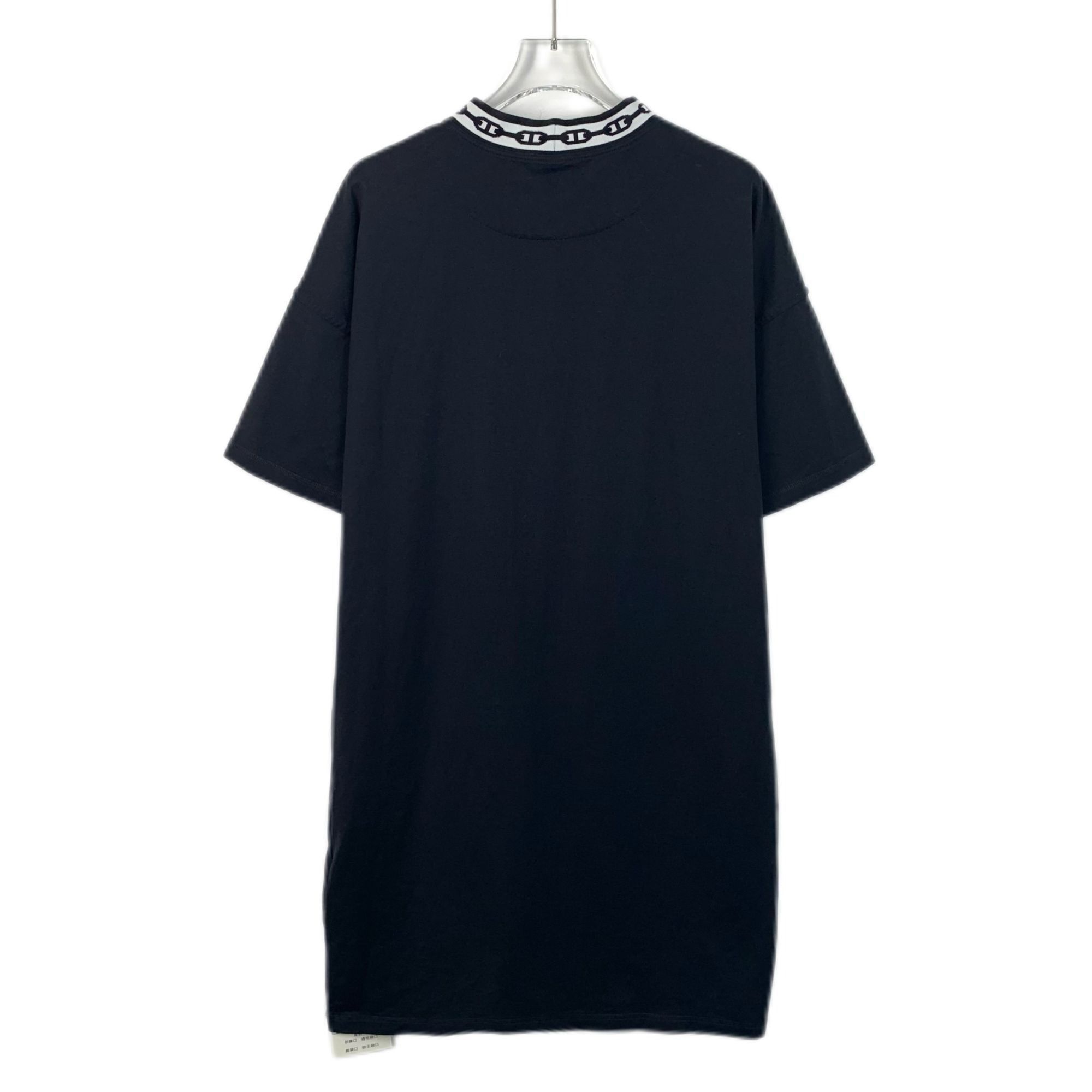 Hermes H14310 Hermès Paris Black Cotton Chain Detail T-Shirt Dress Size XXS / US 00 / IT 34 - 2 Thumbnail