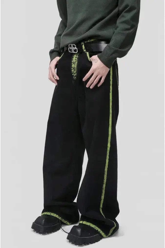 Japanese Brand Baggy loose jeans wide leg fashion streetwear pants Size US 30 / EU 46 - 4 Thumbnail