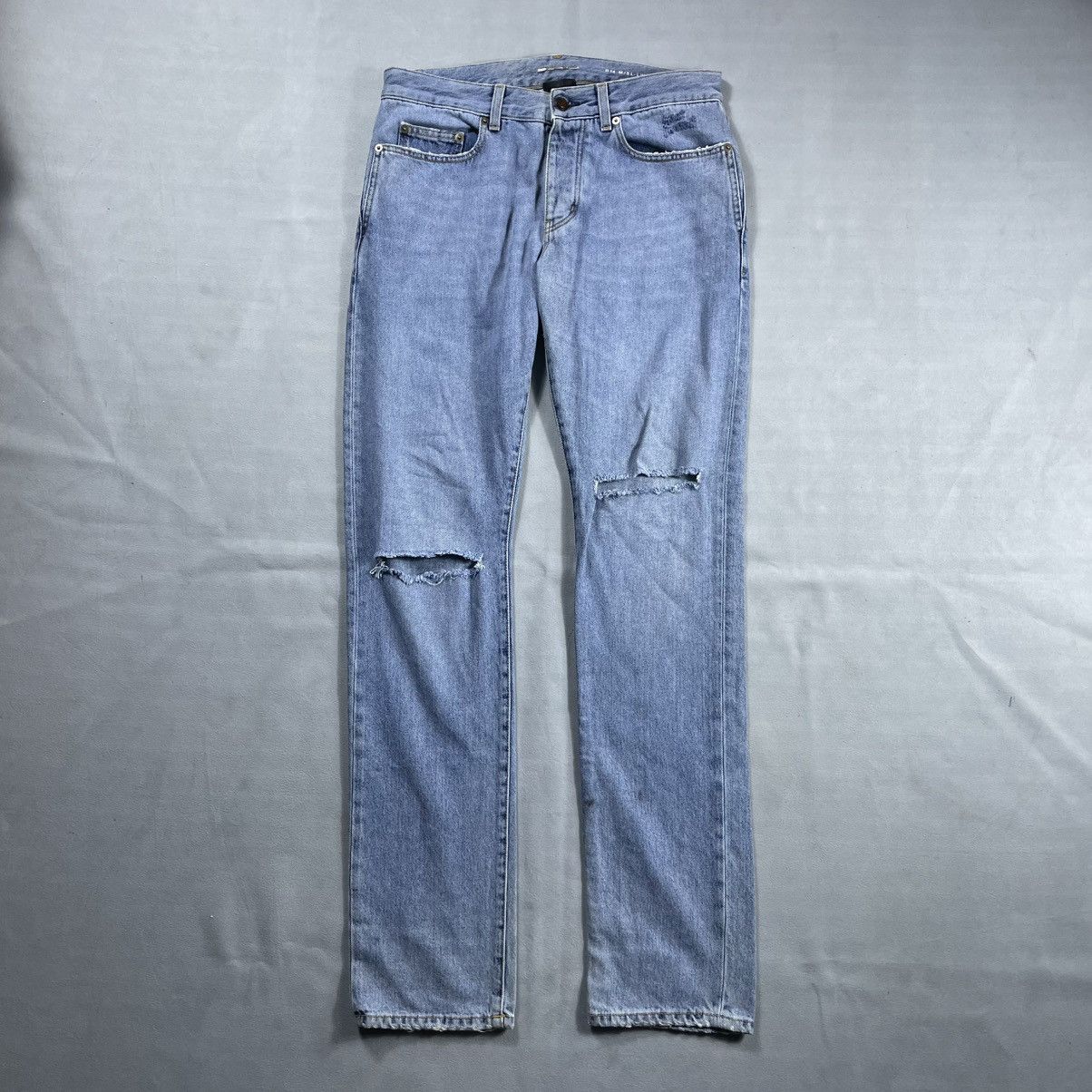 Saint Laurent Paris SAINT LAURENT PARIS AW17 D14 RIPPED DENIM PANTS Size US 31 - 1 Thumbnail
