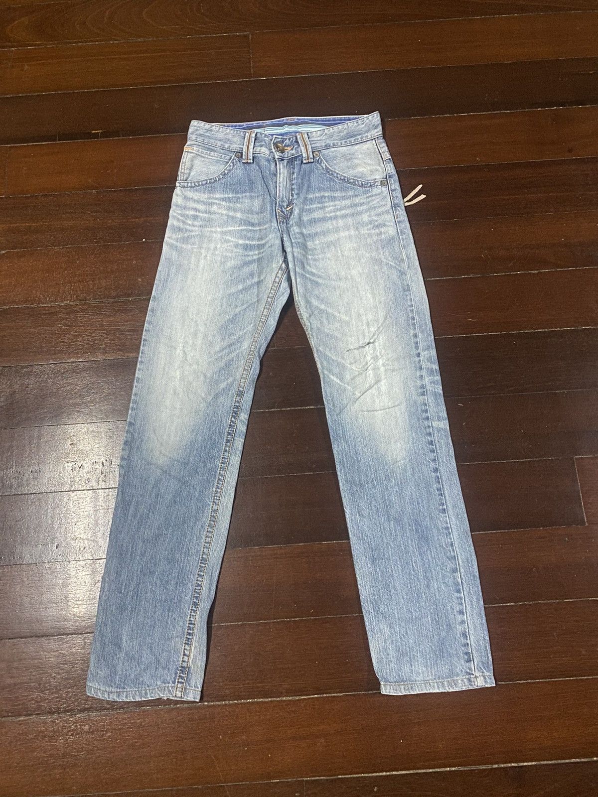 Edwin Thrashed Dirty Mud Edwin Exclusive Vintage Baggy Jeans🇯🇵 Size US 28 / EU 44 - 1 Thumbnail