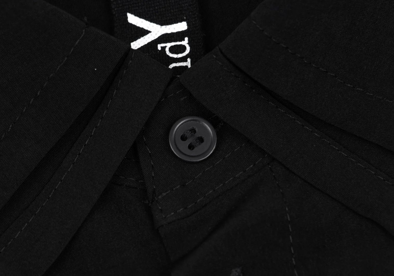 Yohji Yamamoto Long Back Hem Double Collar Shirt in Black Size US L / EU 52-54 / 3 - 5 Thumbnail