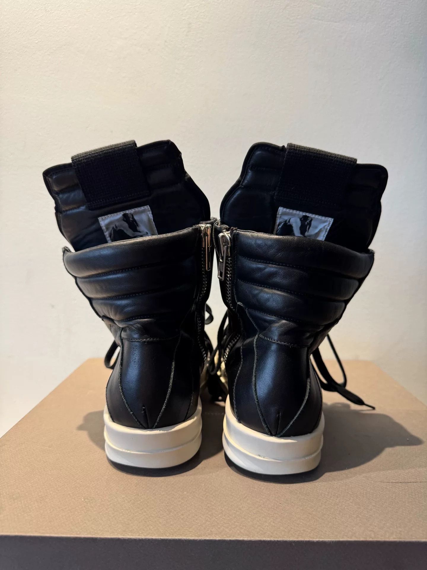 Rick Owens rick owens black leather high. Size US 6.5 / EU 39-40 - 4 Thumbnail