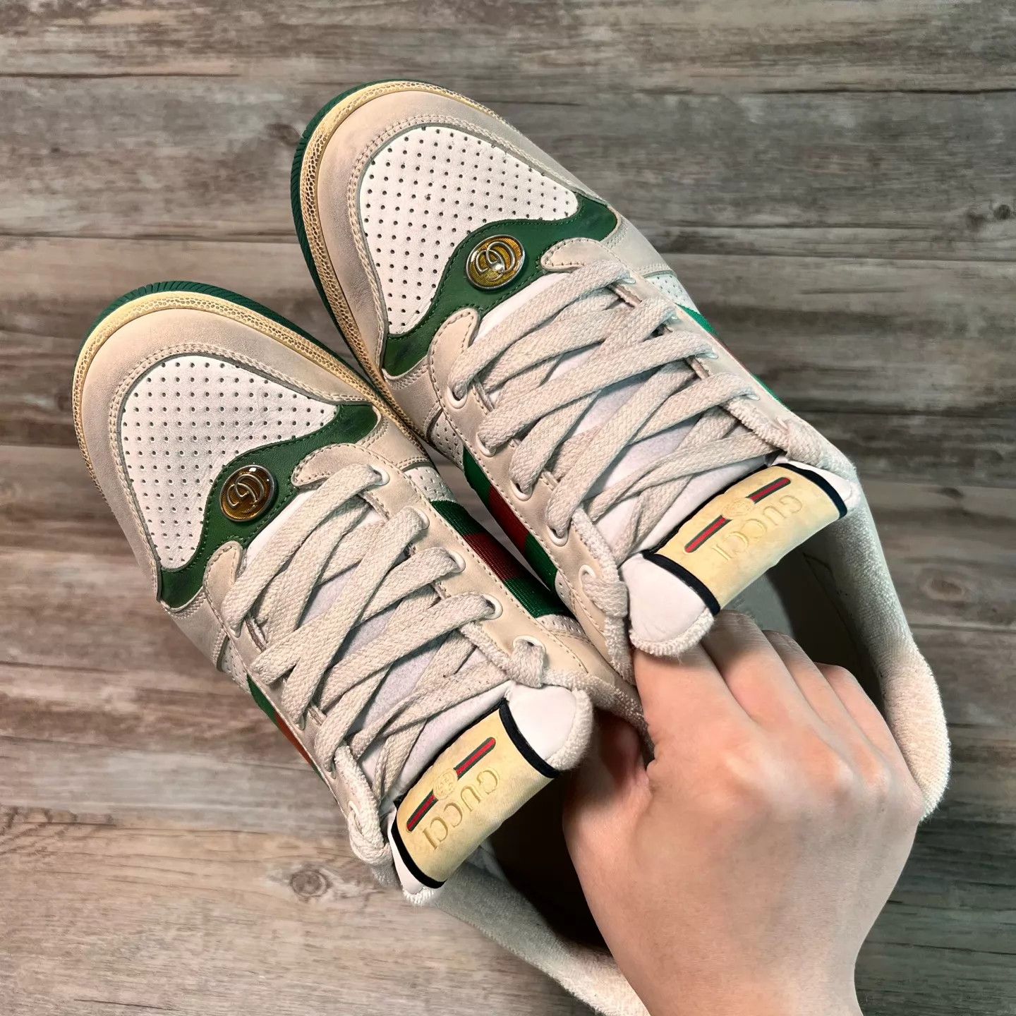 Gucci Gucci Distressed Sneakers Uk7.5 (41.5) 99 New Size US 8.5 / EU 41-42 - 5 Thumbnail
