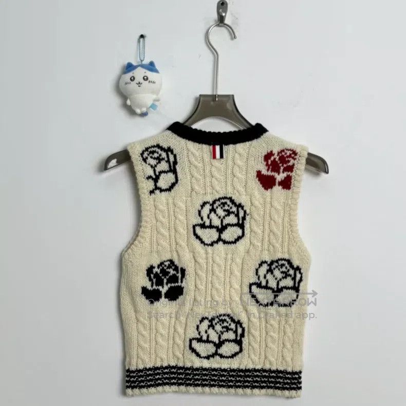 Thom Browne Thom Browne Floral printed wool vest Size M / US 6-8 / IT 42-44 - 3 Thumbnail