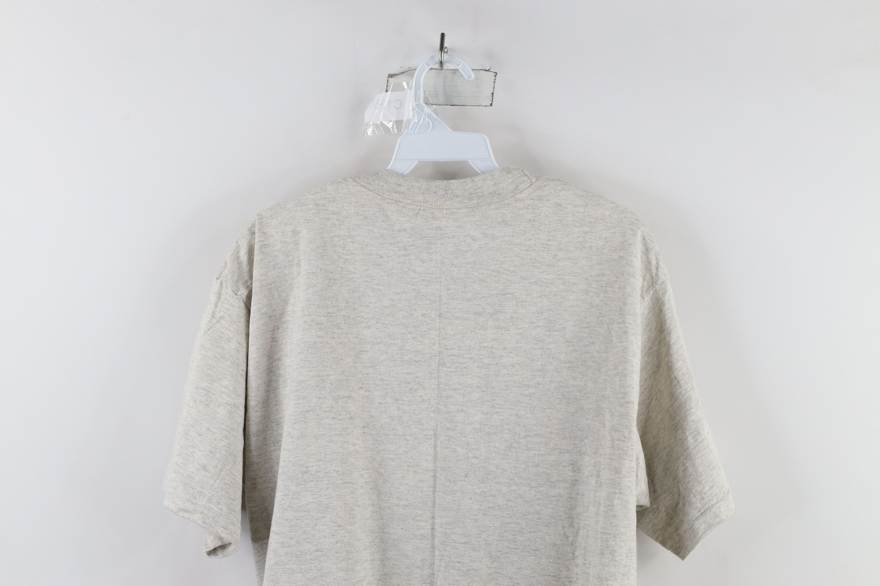 Vintage Vintage 90s Streetwear Heavyweight Cotton T-Shirt Gray USA Size US L / EU 52-54 / 3 - 7 Thumbnail
