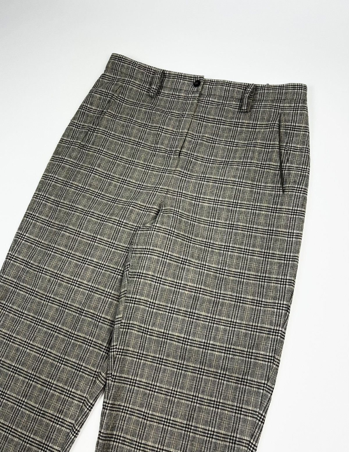 Annette Gortz × Designer × Vintage designer Annette Gortz check Trousers wool pants Size 28" / US 6 / IT 42 - 4 Thumbnail