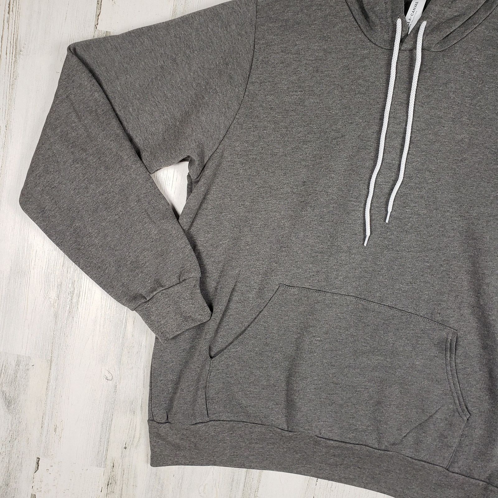 Other NWOT Bella + Canvas Grey Fleece Pullover Hoodie Large Size L / US 10 / IT 46 - 3 Thumbnail