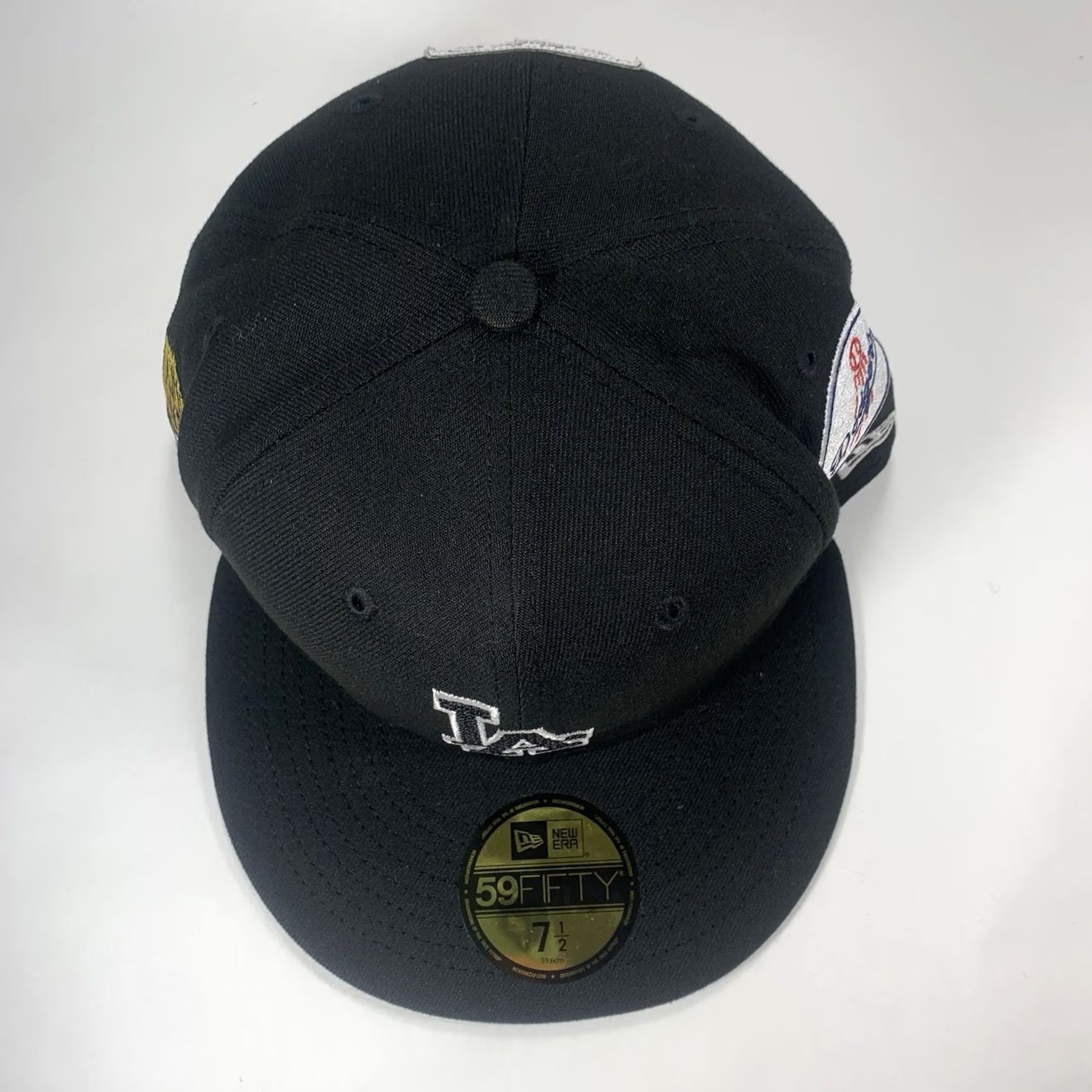 New Era New Era LA Dodgers 59Fifty Fitted Hat Cap 7 1/2 Black MLB Alpha Industries Baseball Cap Mens Size ONE SIZE - 2 Thumbnail