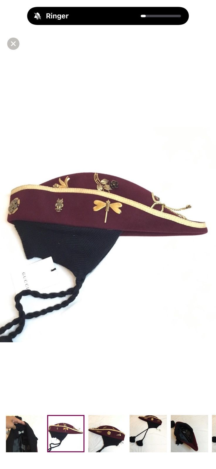 Gucci Gucci wool Embellished felt hat with wool Size ONE SIZE - 1 Thumbnail