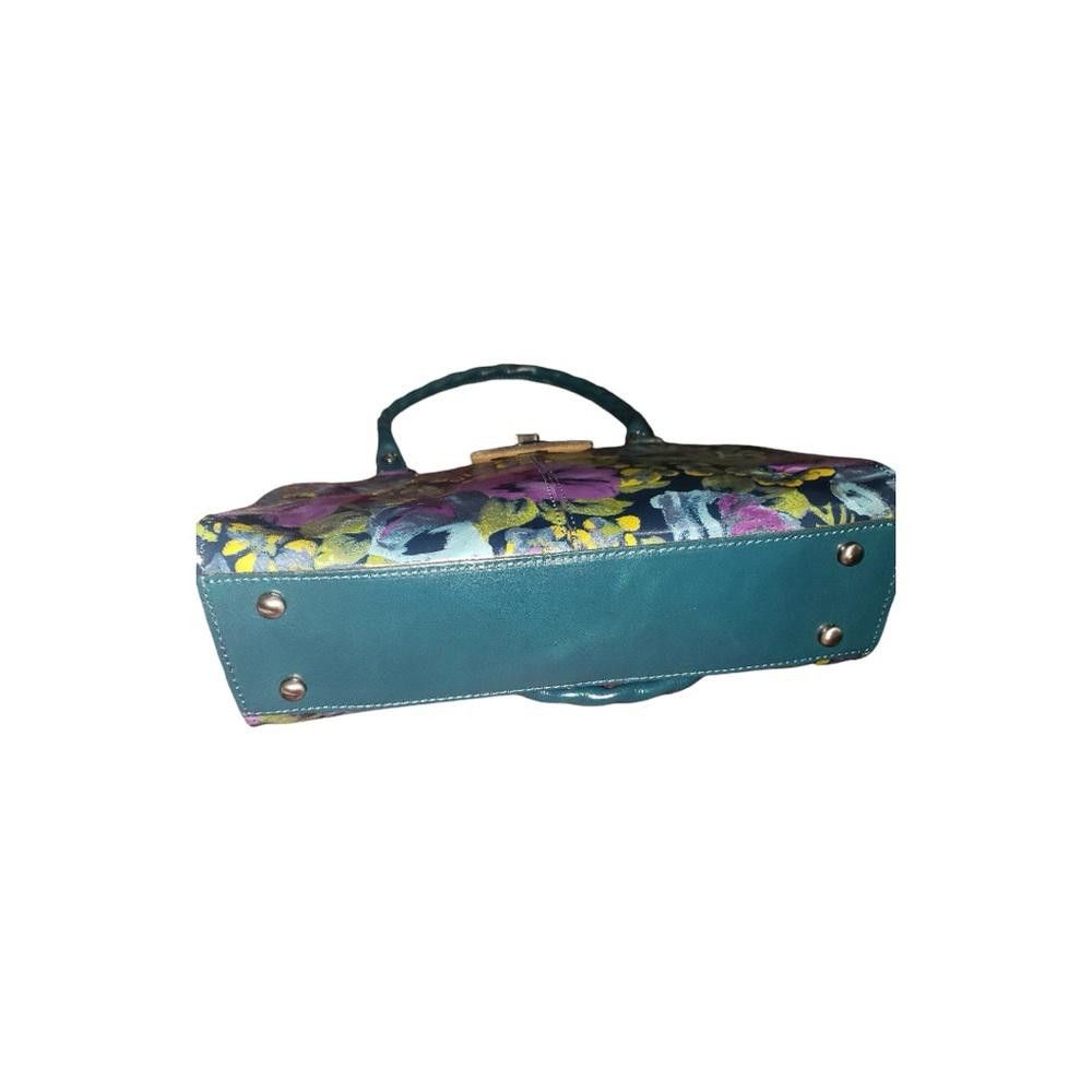 Designer Patricia Nash NWT Teal Leather Floral Bag Size ONE SIZE - 2 Thumbnail