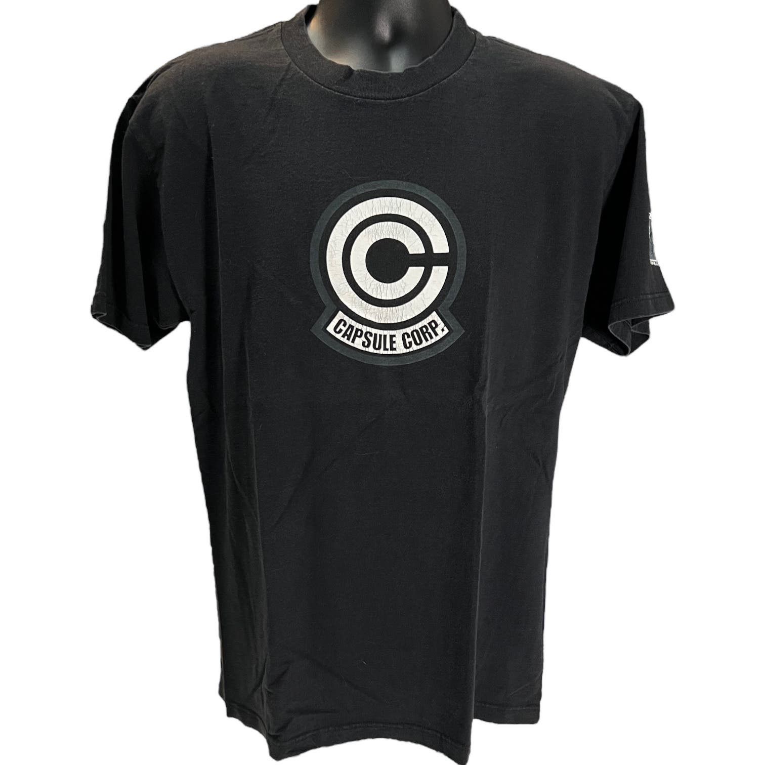 image of Trunks Capsule Corp Logo Vintage 2000 Dragon Ball Z Shirt in Black, Men's (Size Large)