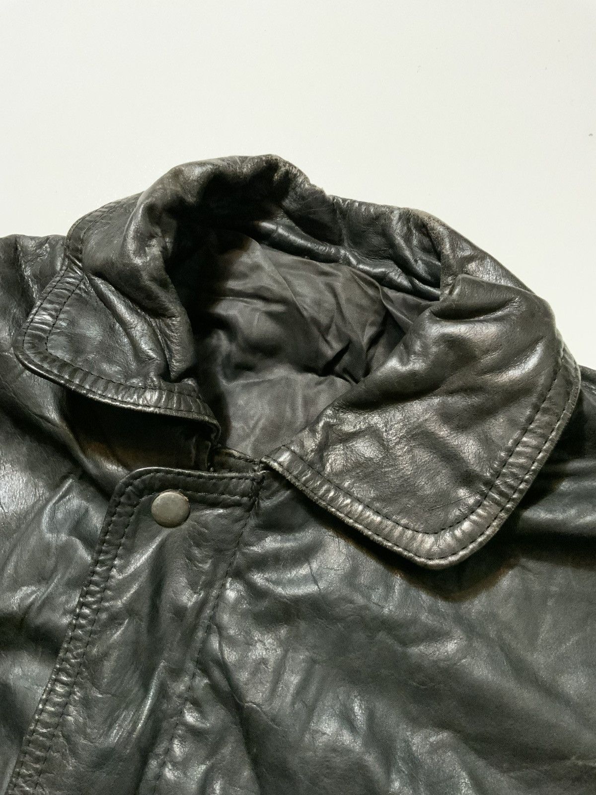 Vintage Vintage Motorcycle Bike Lamb Goat Skin Zip Bomber Jacket Size US L / EU 52-54 / 3 - 8 Thumbnail