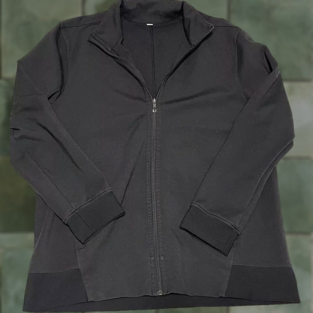 Lululemon LULULEMON Track Jacket Men XL Black Full Zip Surge Medium-Length Blended Polyester Activewear Gym & Training, Running & Hiking Mens Size US XL / EU 56 / 4 - 1 Thumbnail