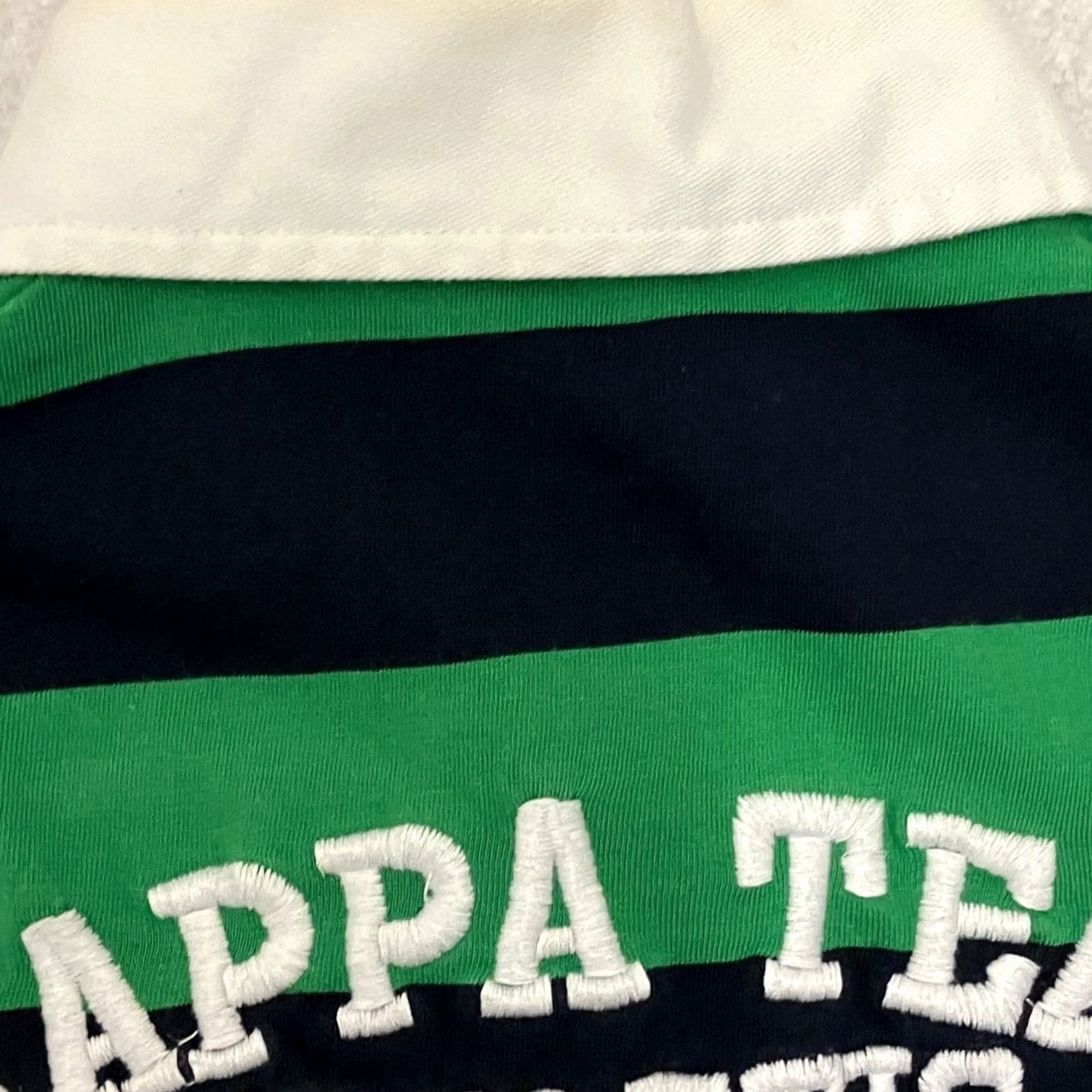 Kappa Kappa Rugby Polo Shirt Mens Medium Green Black Striped Team Athletic 67 Size US M / EU 48-50 / 2 - 7 Thumbnail