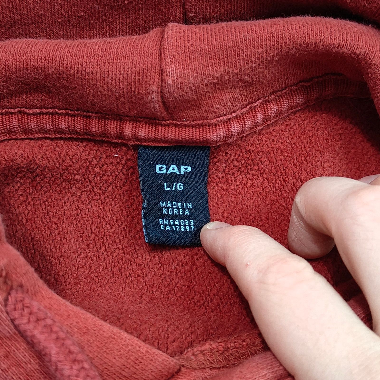 Gap Vintage GAP Athletic Pullover Hoodie Sweatshirt Red Large Size US L / EU 52-54 / 3 - 2 Thumbnail