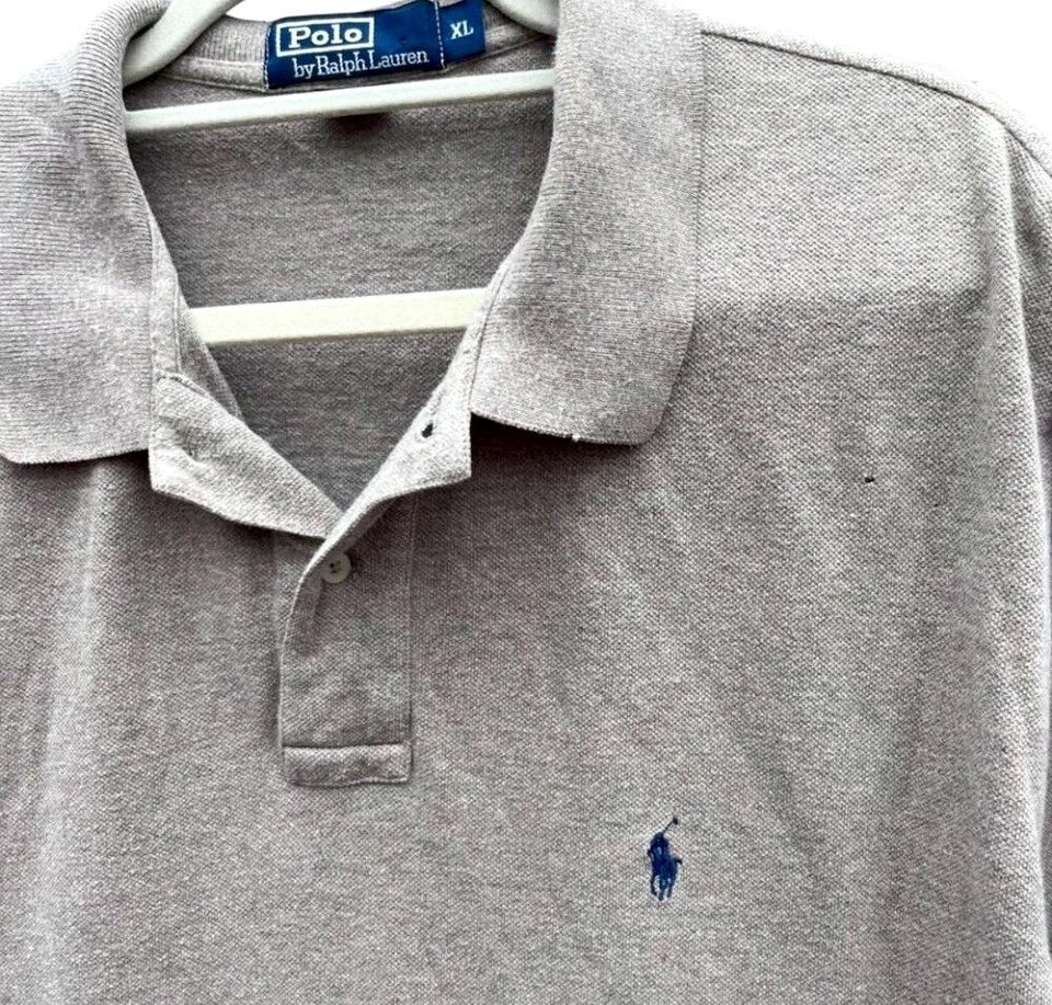 Polo Ralph Lauren Vintage Polo Ralph Lauren Beige Pique Polo Shirt XL Boxy Size US XL / EU 56 / 4 - 5 Thumbnail