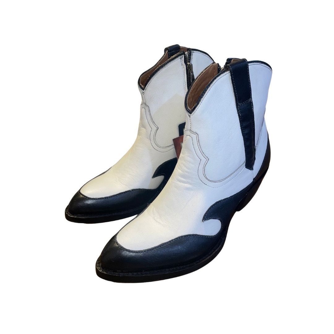 Lucchese Lucchese Black White Flame Overlay Bianca Cowboy Boots SZ 9B Size US 9 / IT 39 - 3 Thumbnail