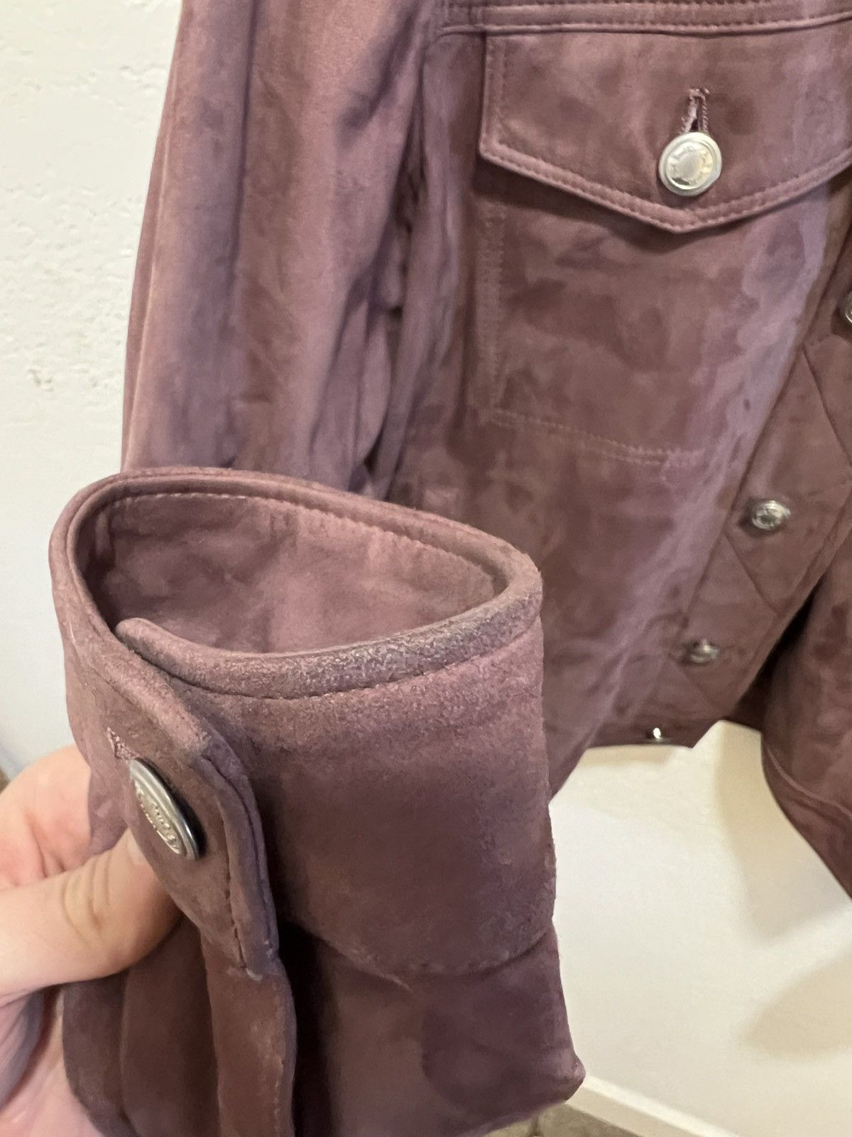 Paul Smith P.S. Purple Suede Trucker Jacket Size US S / EU 44-46 / 1 - 9 Thumbnail