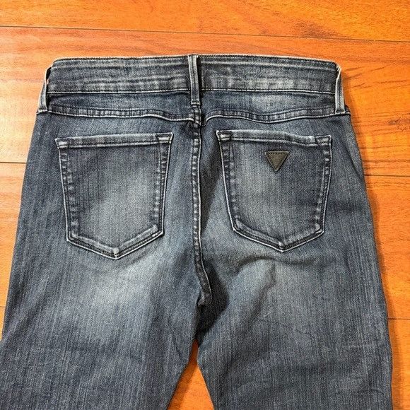 Guess Guess Blue Skinny Jeans with Black Patches Sz 27 Size 27" / US 4 / IT 40 - 8 Thumbnail
