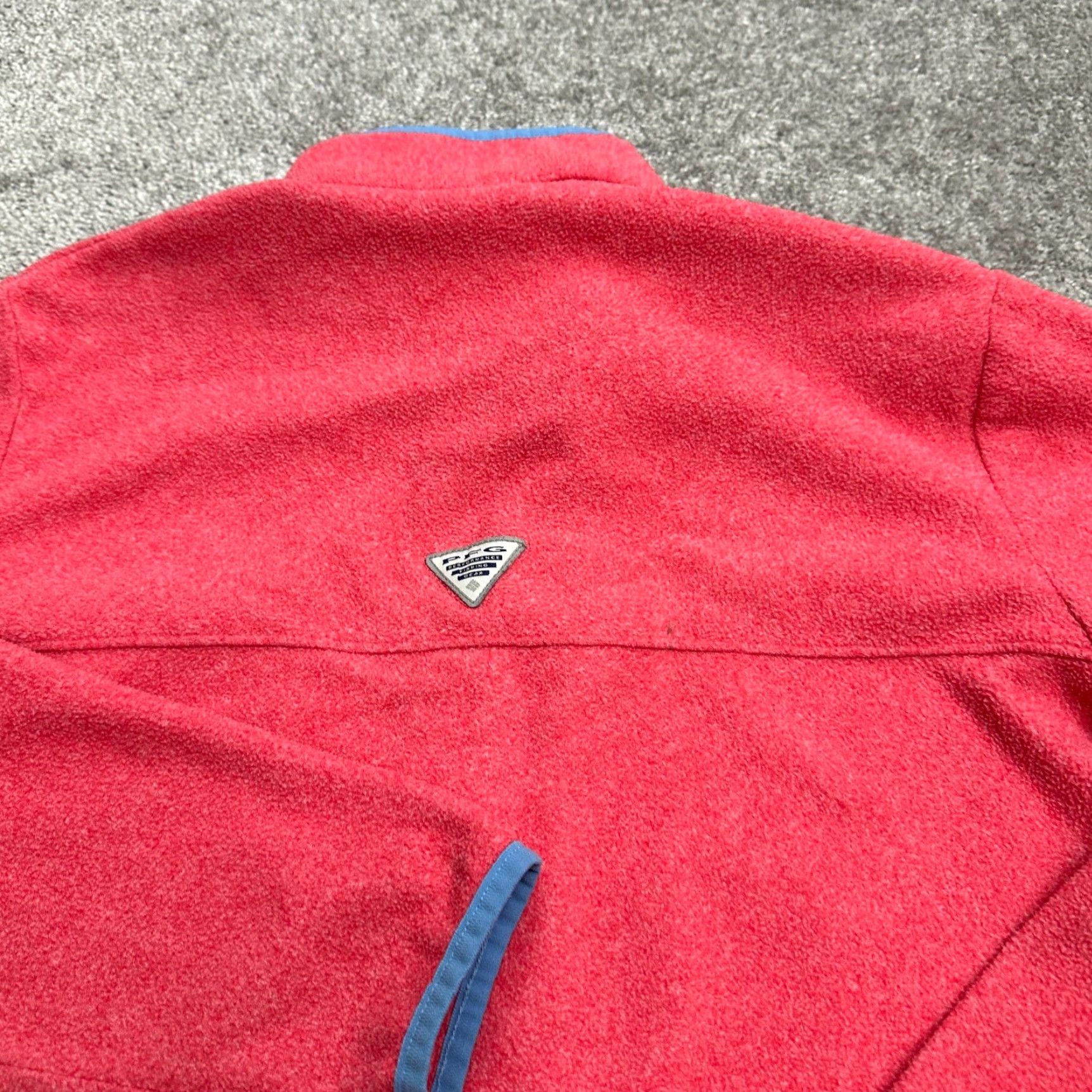 Vintage Columbia PFG Fire Side II Fleece Jacket Women Large Orange Blue Snap Pullover Size L / US 10 / IT 46 - 4 Thumbnail