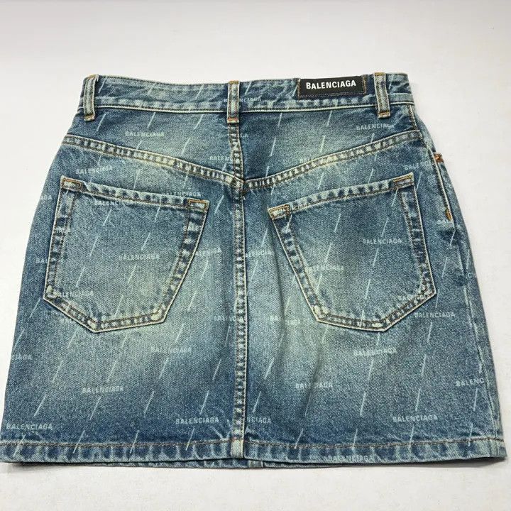 Balenciaga Balenciaga Blue Denim Skirt for Women 0079-2507 Size 35" - 9 Thumbnail