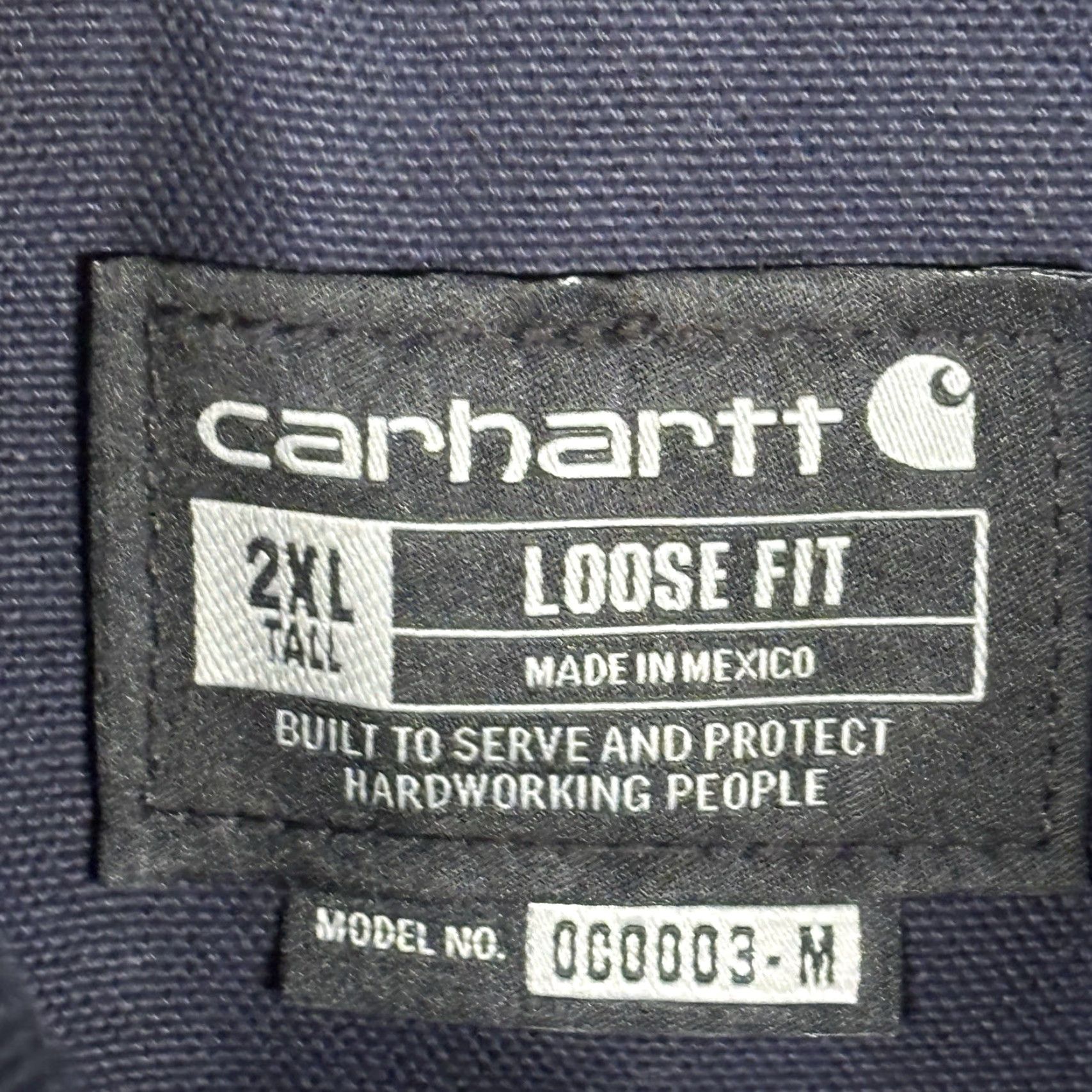 Carhartt VINTAGE Carhartt C003 DNY 2XL Tall Duck Coat Navy Quilted Work Jacket Mens 2000s Brass Zip Size US XXL / EU 58 / 5 - 2 Thumbnail