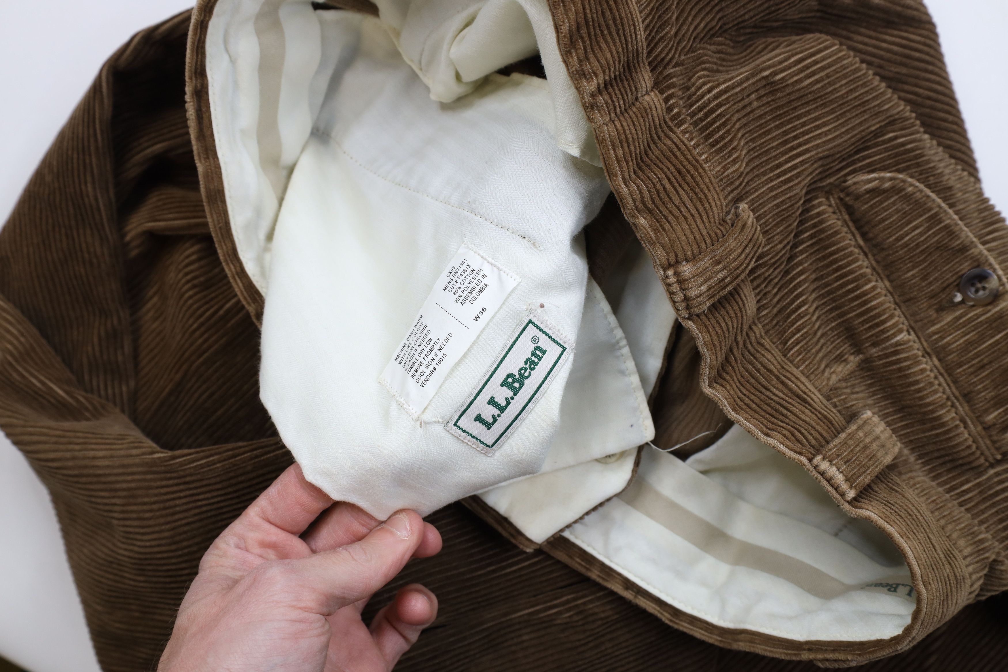 L.L. Bean Vintage 90s LL Bean Heavy Wide Leg Corduroy Chino Pants Size US 36 / EU 52 - 10 Thumbnail