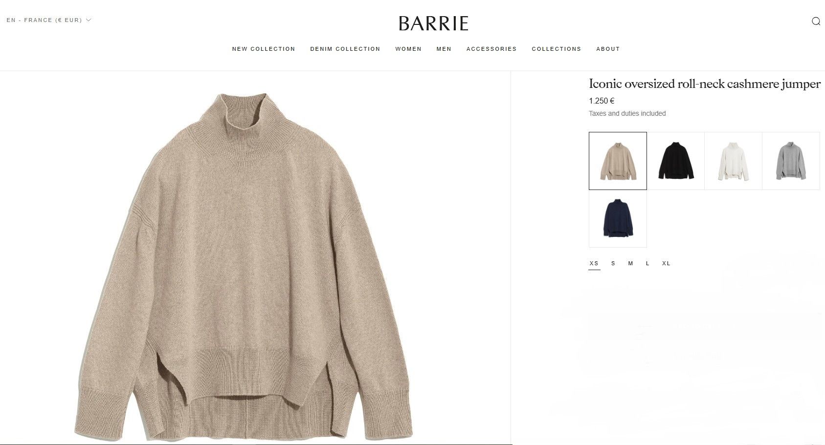 Barrie BARRIE Iconic oversized roll-neck cashmere jumper. Size L Size L / US 10 / IT 46 - 11 Thumbnail