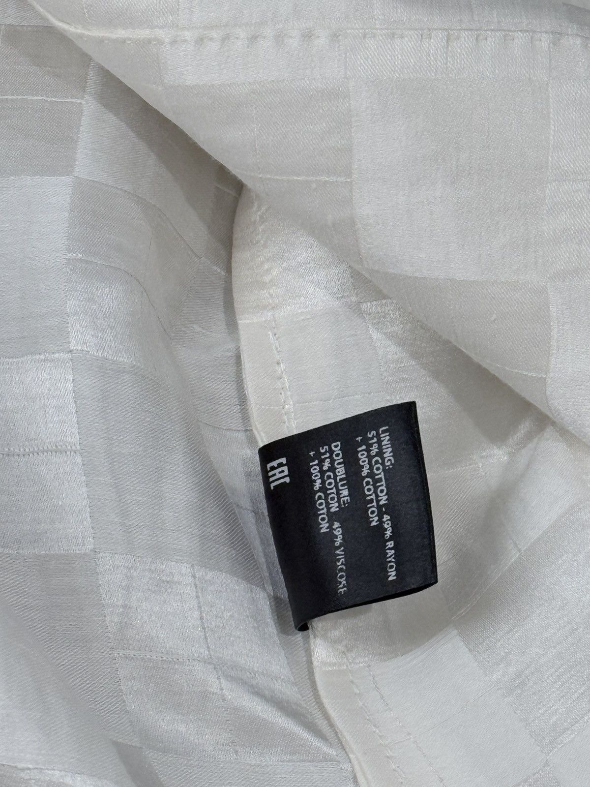 Haider Ackermann White linen and silk checkered jacket Size US M / EU 48-50 / 2 - 7 Thumbnail