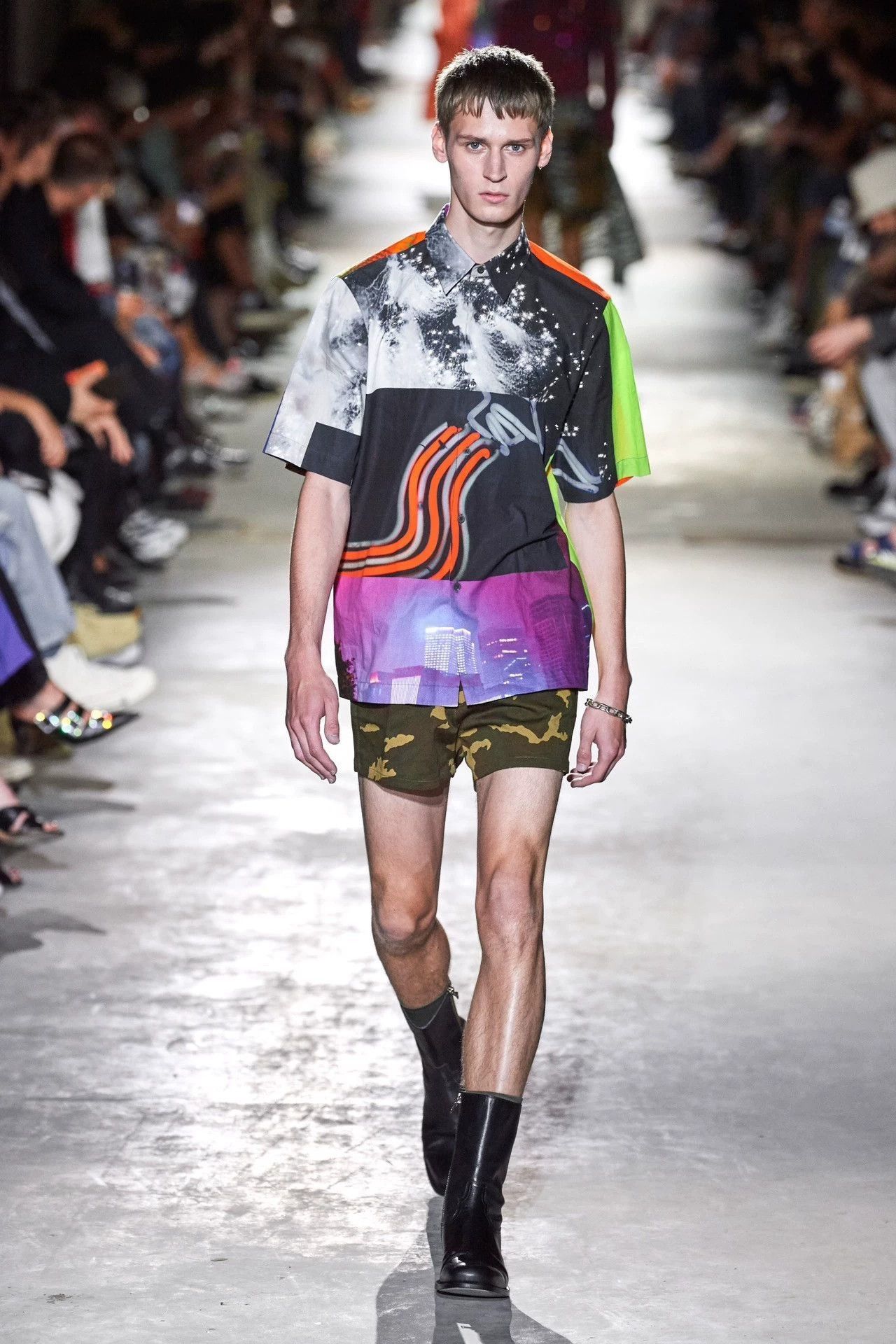 Dries Van Noten Multi Abstract Print Short Sleeve Button-Up Size US S / EU 44-46 / 1 - 3 Thumbnail
