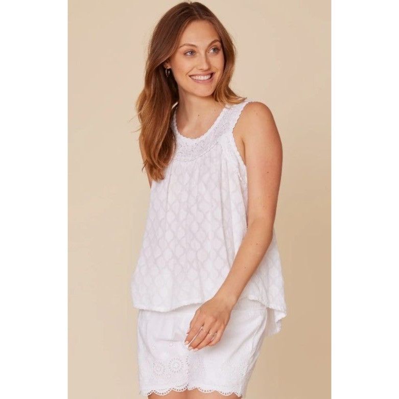 Other Cinzia Lace Jacquard Tank Top by ModaPosa Small Size S / US 4 / IT 40 - 2 Thumbnail