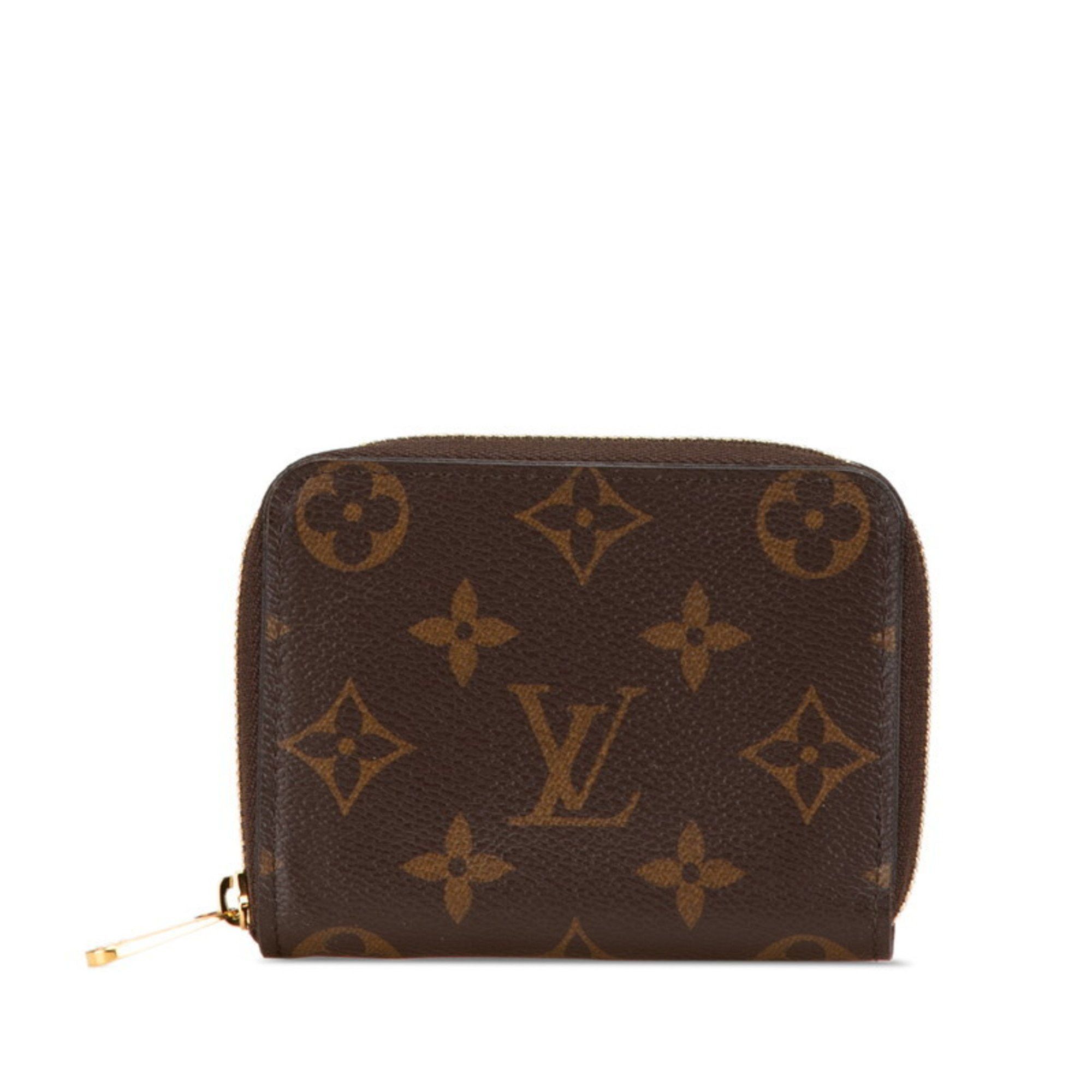 Louis Vuitton Louis Vuitton Monogram Zippy Coin Purse Case M60067 Brown PVC Leather Women's LOUIS VUITTON Size ONE SIZE - 1 Thumbnail