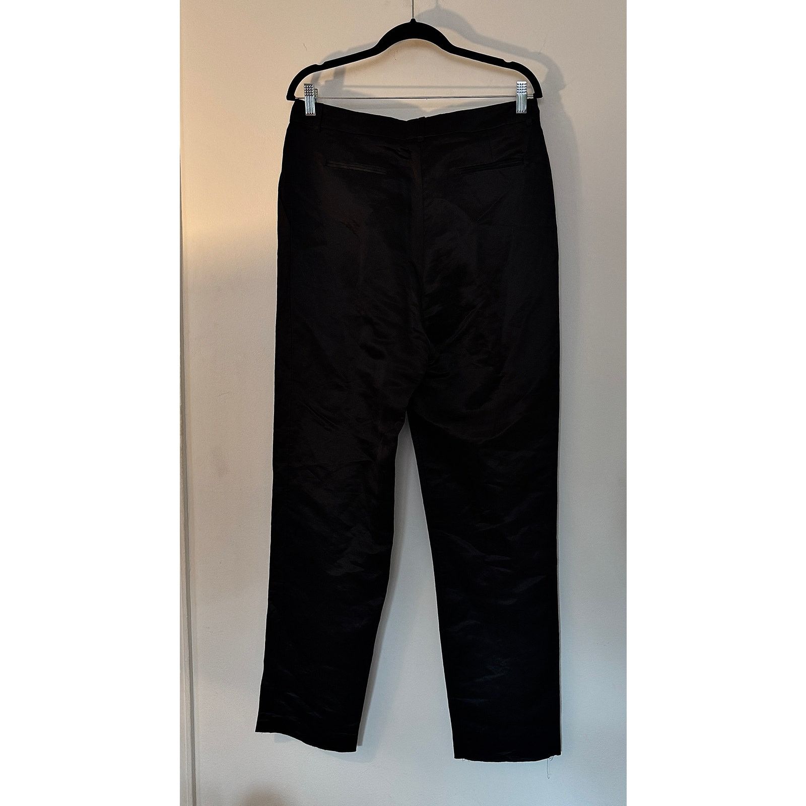 Krizia Krizia TOP Black Lino Flax Highwaist Straight Cut Pants Size 32" / US 10 / IT 46 - 2 Thumbnail
