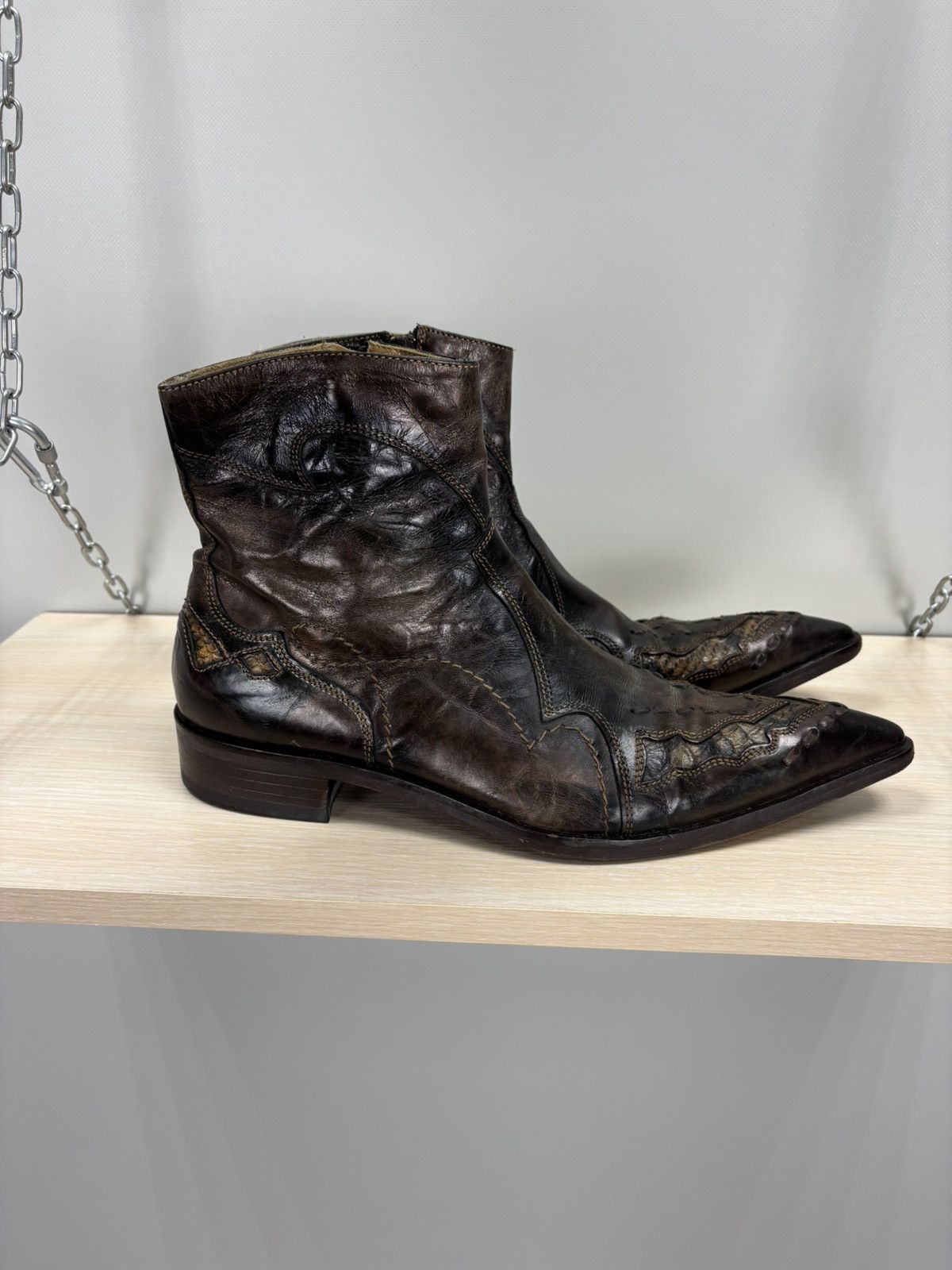 NAVYBOOT Mens western boots Navyboot Size 41 Color Brown Size US 8 / EU 41 - 7 Thumbnail