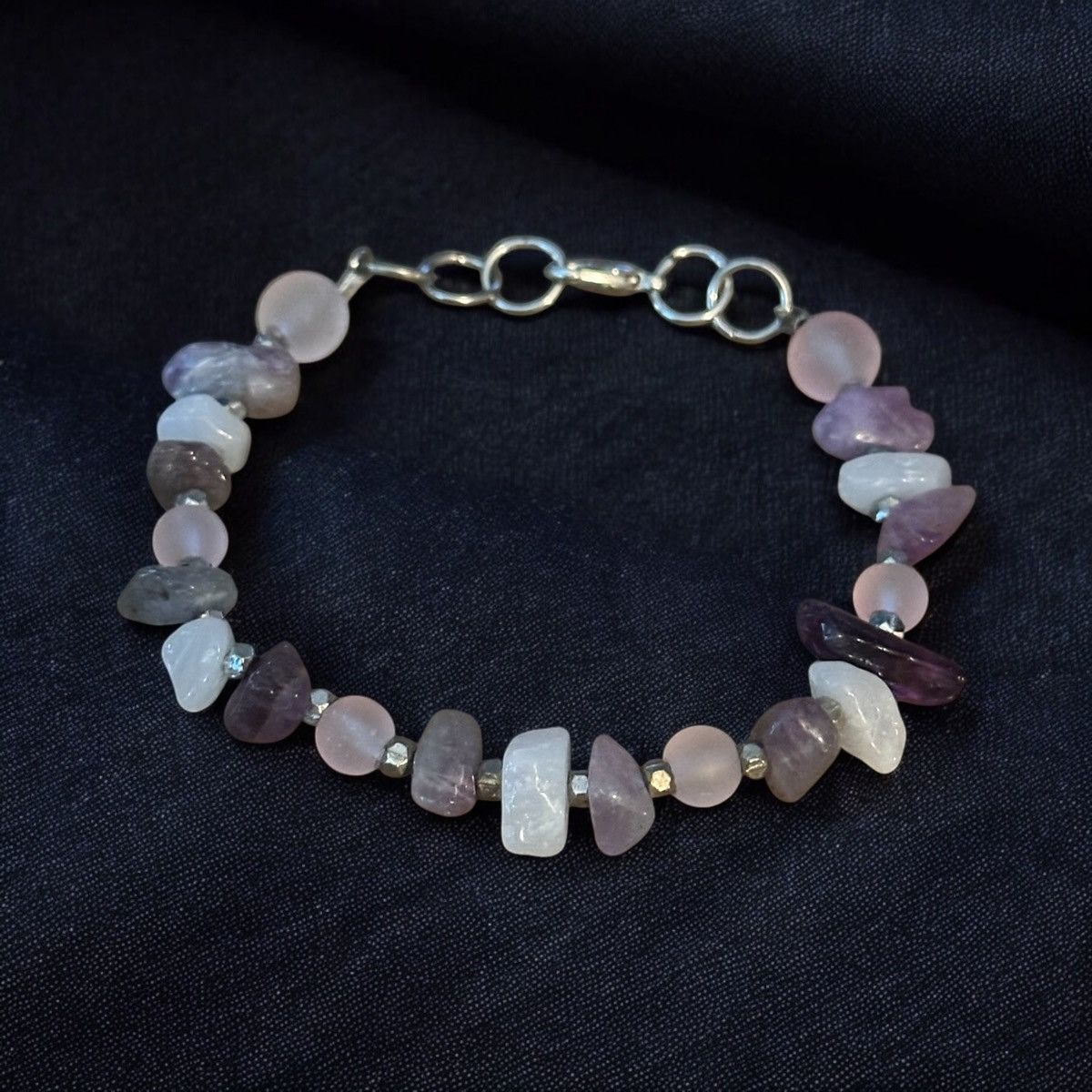 Other Amethyst and rose quartz bead bracelet Size ONE SIZE - 1 Thumbnail