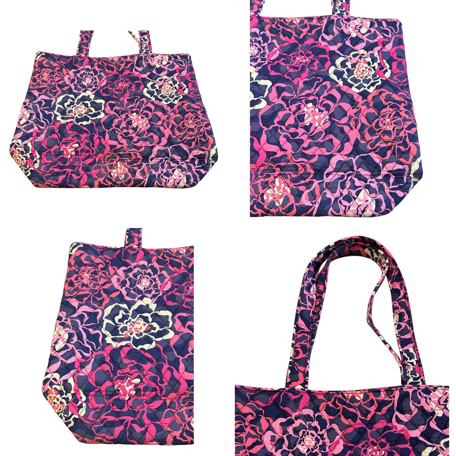 Vintage Vera Vera Bradley KATALINA Pink Purse Floral Women’s Shoulder Handbag Tote Quilted Crossbody? Size ONE SIZE - 10 Thumbnail