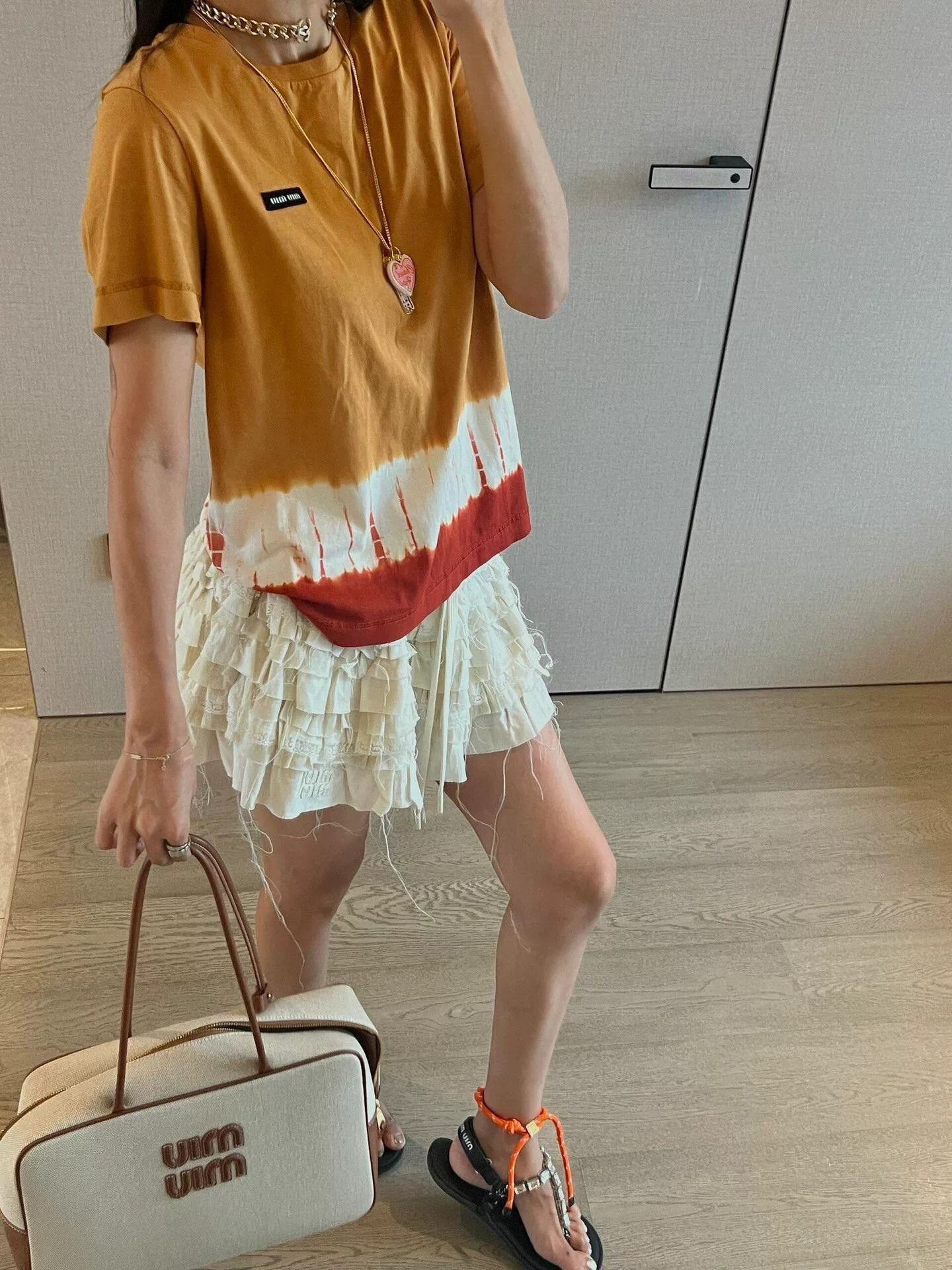 Miu Miu miumiu orange gradient t-shirt for women Size US XS / EU 42 / 0 - 1 Thumbnail