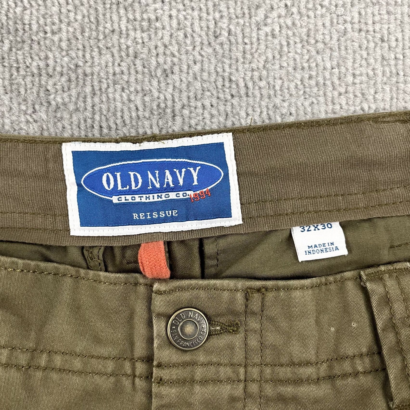 Old Navy OLD NAVY Pants Mens 32x28 Brown Canvas Cargo Military Wide Leg Paratrooper Retro Size US 32 / EU 48 - 2 Thumbnail