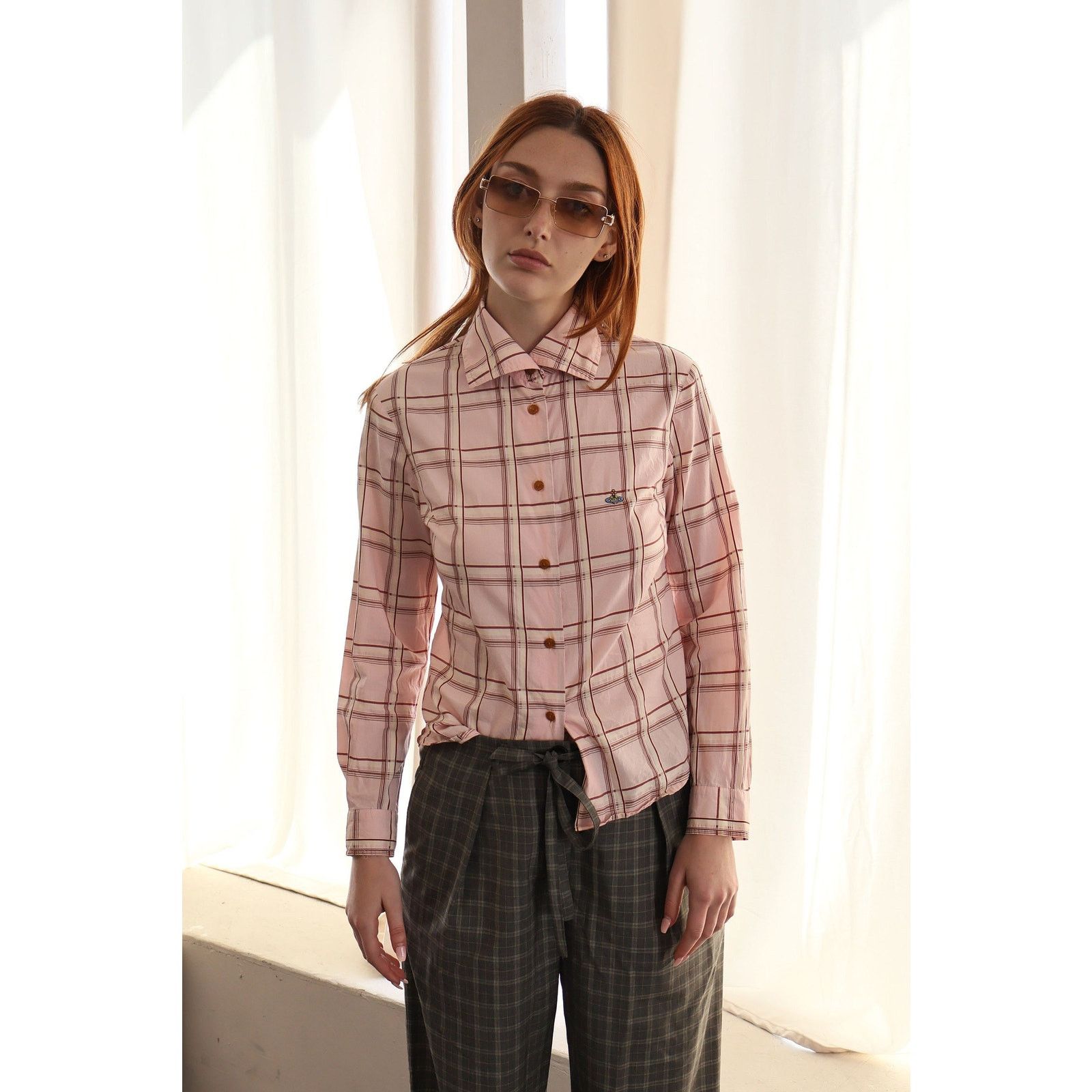 Vivienne Westwood Vintage VIVIENNE WESTWOOD Red Label Pink Plaid Button Down Size S / US 4 / IT 40 - 1 Thumbnail