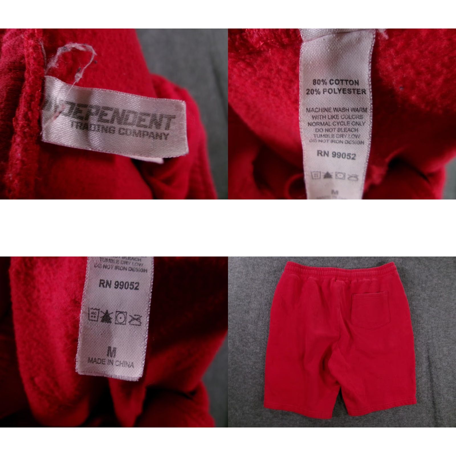 Vintage Independent High Roller Lobster Company Shorts Mens Medium Red Drawstring Graphic Streetwear Size US 31 - 8 Thumbnail