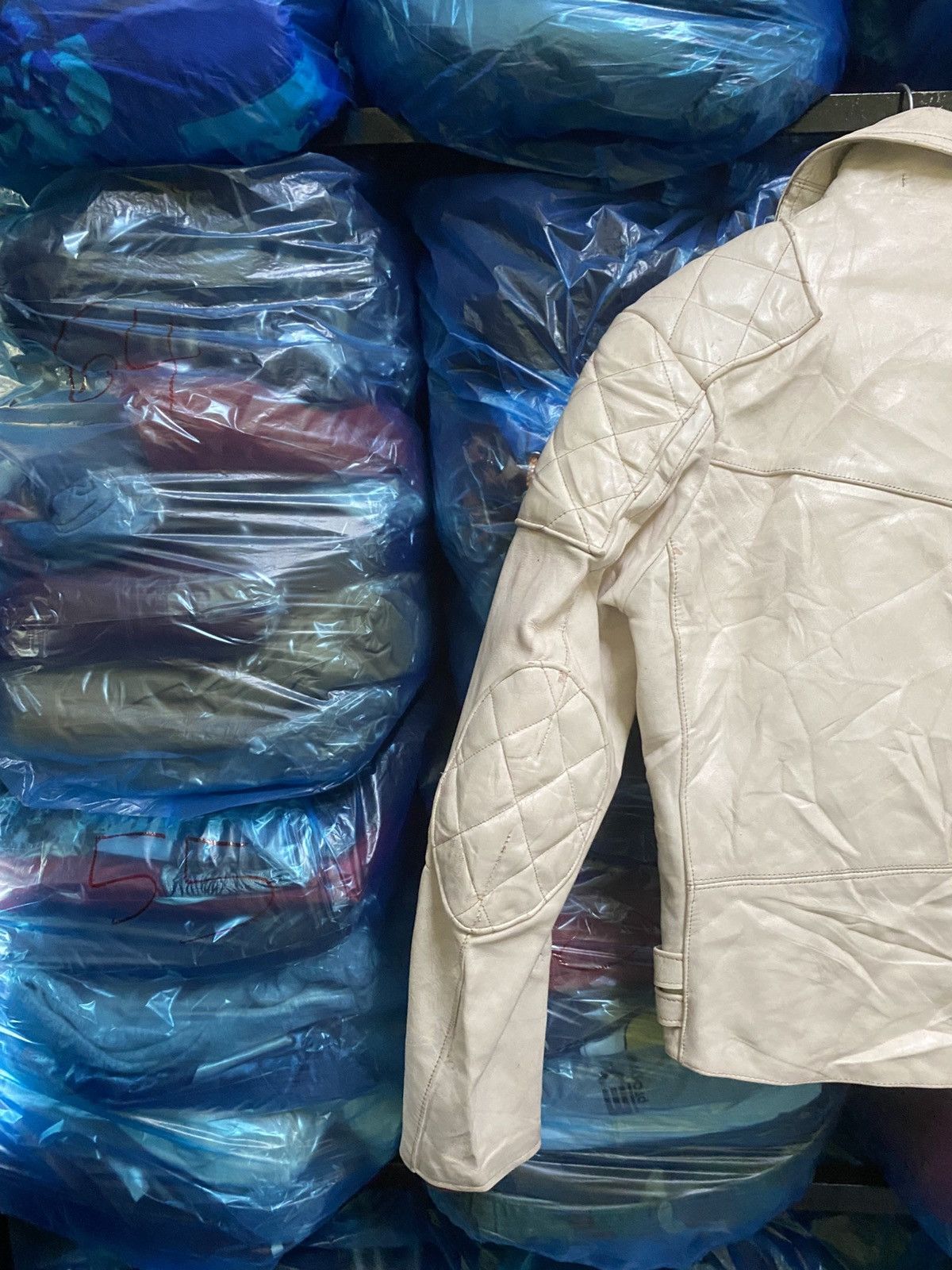 Genuine Leather Vintage Triple Six UK White Leather Biker Jacket - Size 32 Size US XS / EU 42 / 0 - 20 Thumbnail