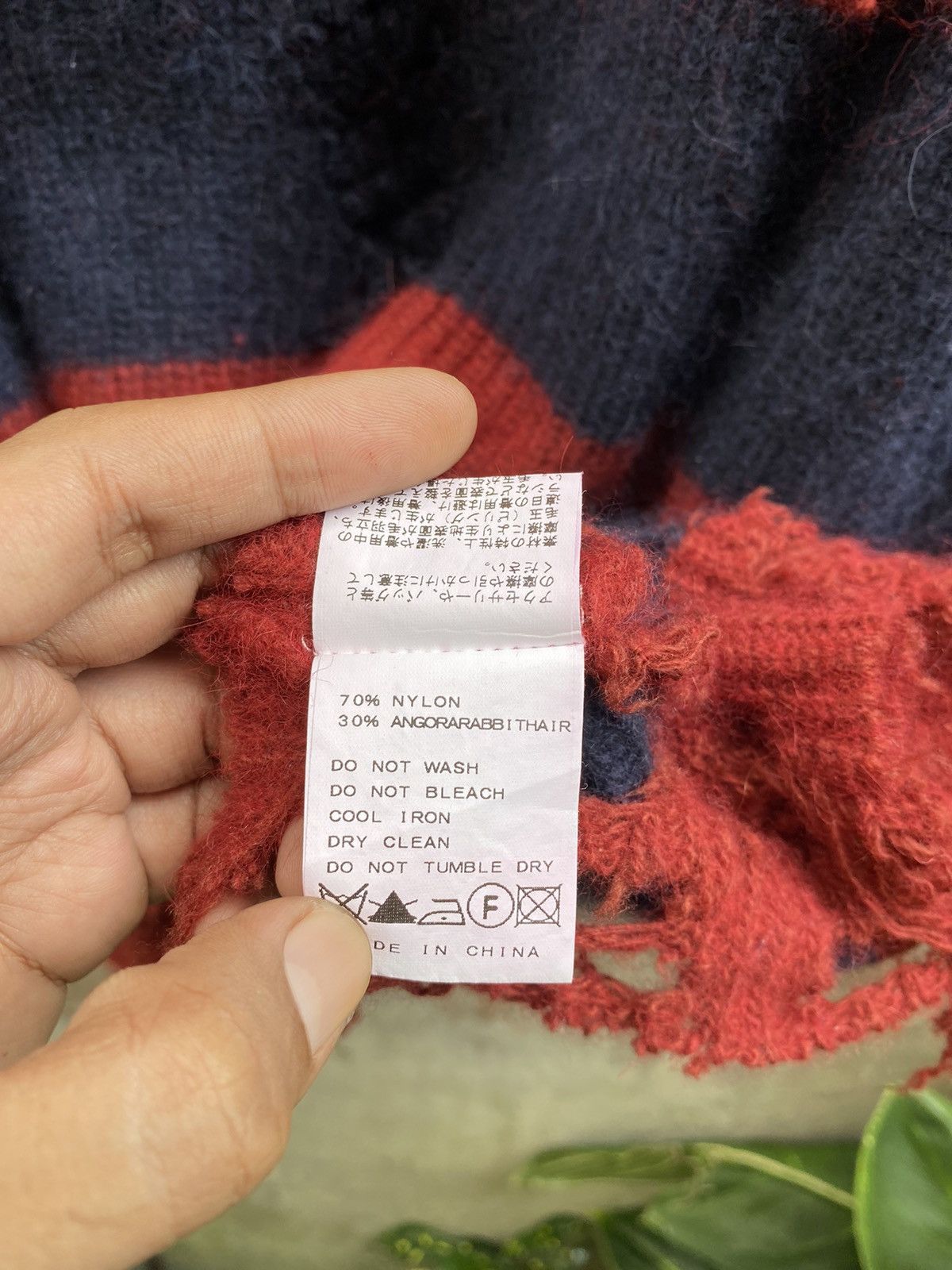 Hysteric Glamour × If Six Was Nine × Issey Miyake Japanese Simplicite Distressed Stripe Grunge Mohair Sweater Size US M / EU 48-50 / 2 - 4 Thumbnail
