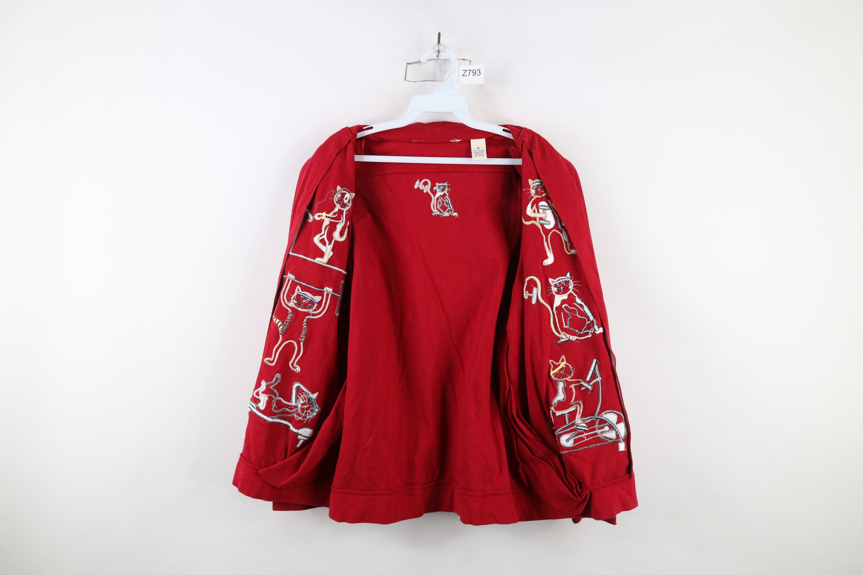 Vintage Vintage 90s Streetwear Cat Kitten Gym Full Zip Sweatshirt Size M / US 6-8 / IT 42-44 - 8 Thumbnail