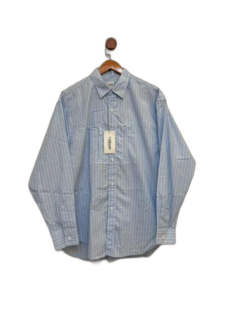 Beams Japan Striped Functional Long Sleeve Shirt Size US L / EU 52-54 / 3 - 1 Thumbnail